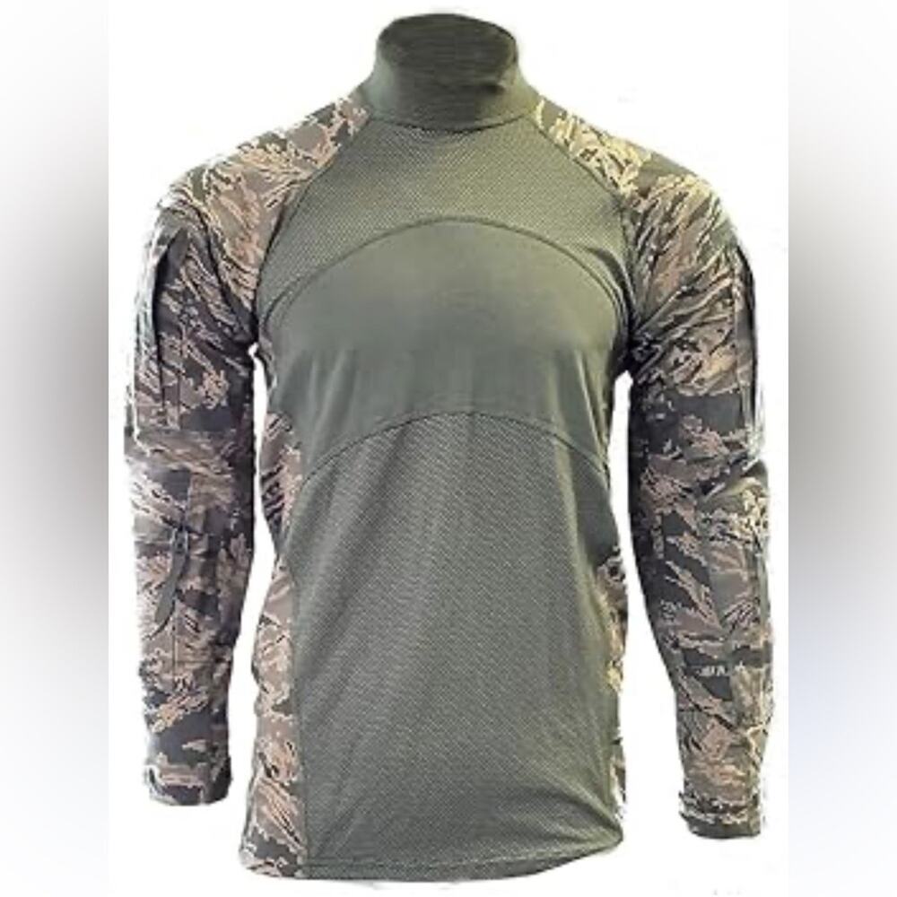Massif USAF Airman Battle Shirt FR Size Small Tiger Stripe Tactical Army Green